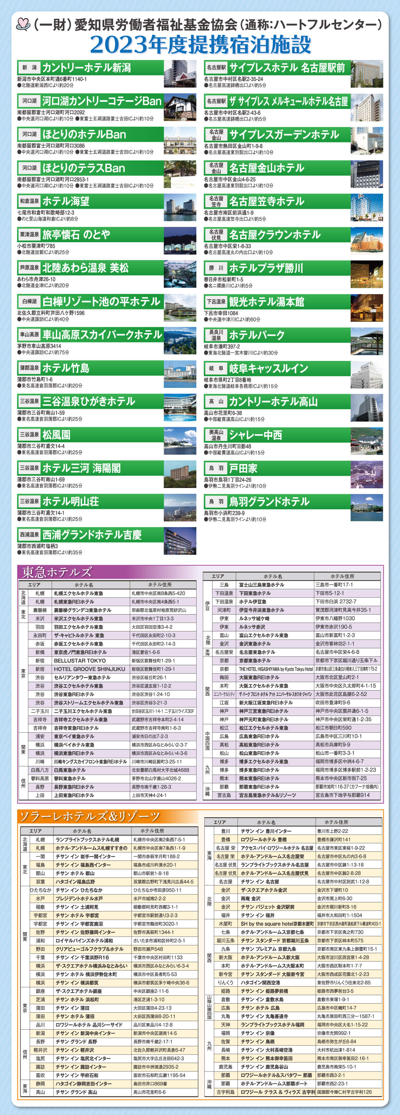 ホテル宿泊施設